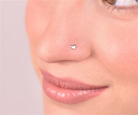 heart nose ring stud|heart nose studs for women.